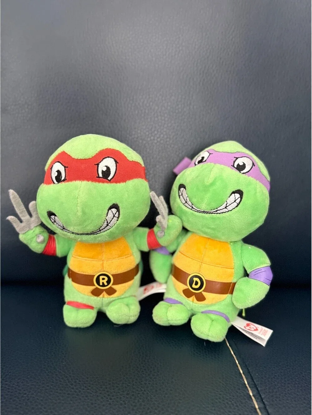 Ty Beanie Babies TMNT Plush Lot of 2 Raphael & Donatello Ninja Turtles 2017 6in